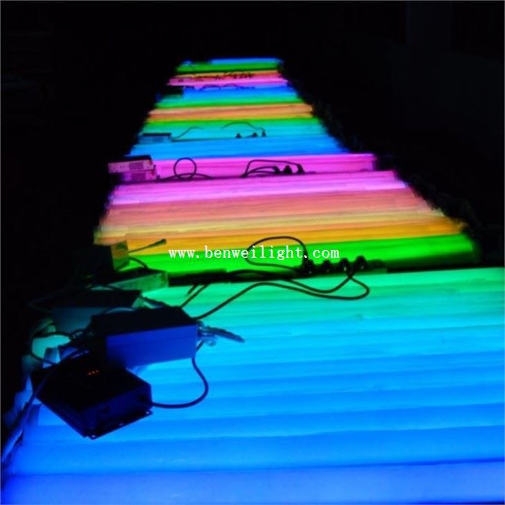 Tubo fluorescente LED RGB fluorescente com mudança de cor