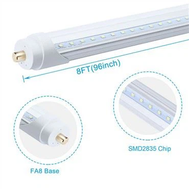 Substituição do tubo fluorescente LED T12 8 pés