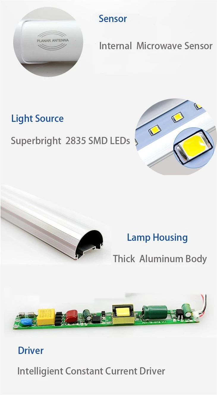 20W Dimmable Microwave Motion Sensor T8 LED Tube Light