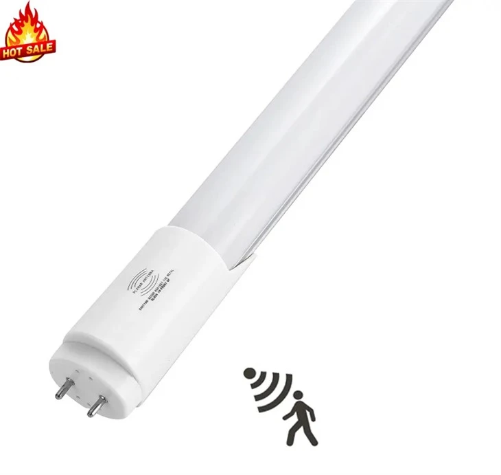 Lâmpada de tubo LED com sensor de micro-ondas embutido 9W para estacionamento
