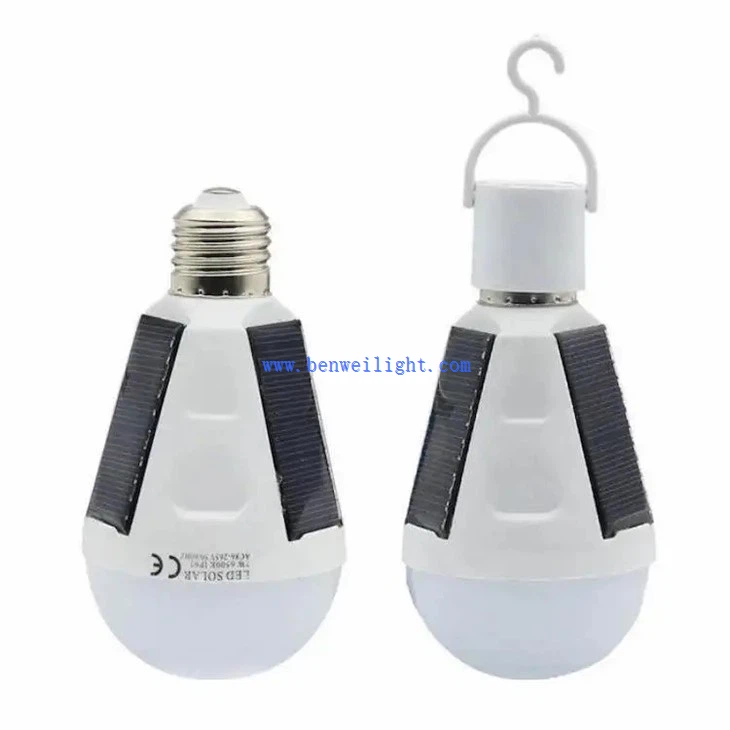 Solar Panel Powered LED Bulb