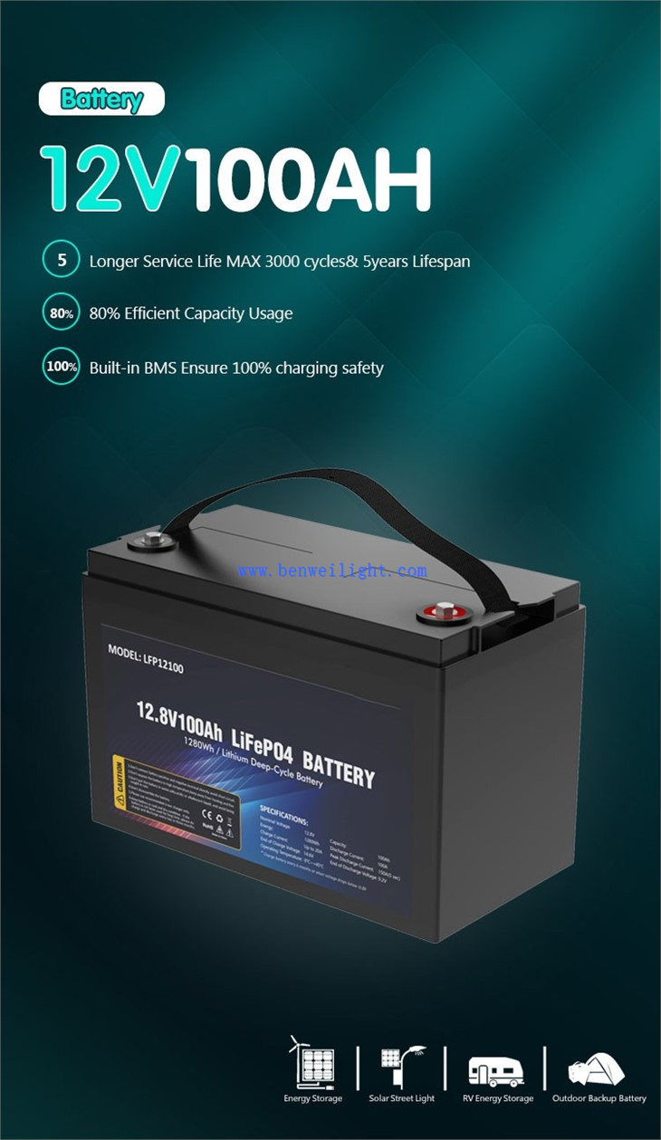Bateria Rv de Lítio 200ah 12v
