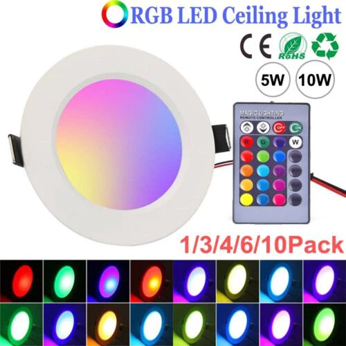 RGB 16 anel de mudança de cor LED luz de teto para painel de teto