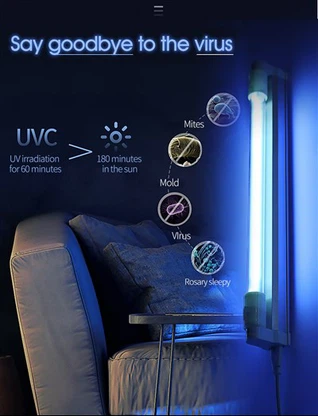 Lâmpada de desinfecção LED UVC mata ácaros