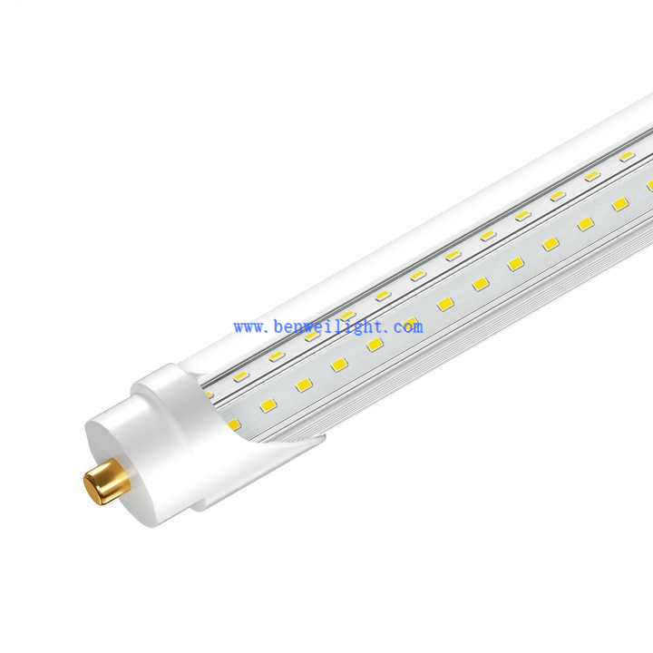8ft led tube bulbs single pin V shape 72w 10080lm