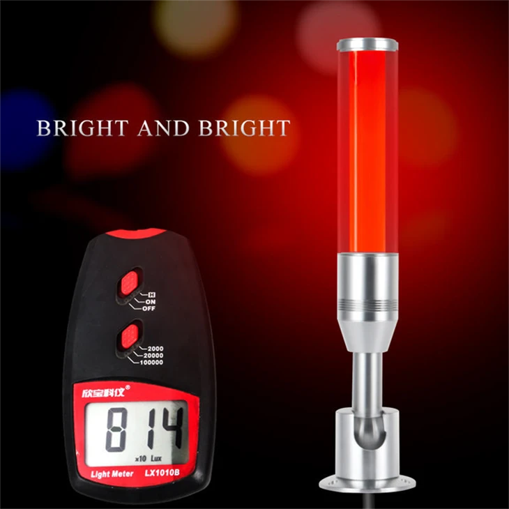 LED warning lights, industrial red/orange/green CNC machine indicator tower type with buzzer sound. factory