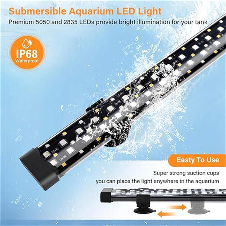 Hygger Submersible LED Aquarium Light, 8W 7 in 24/7 Mode Fish Tank Light With 5 Rows Beads best