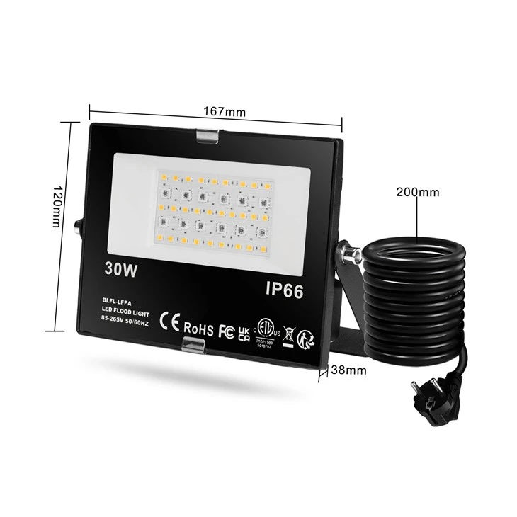 Luz de jardim LED de alumínio branco quente 2700K