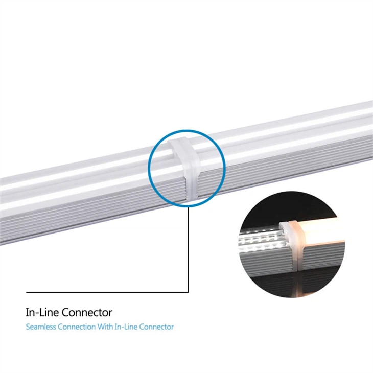 2ft Linkable LED T5 Double Tube Light - 15W, 5000K, Clear Cover factory