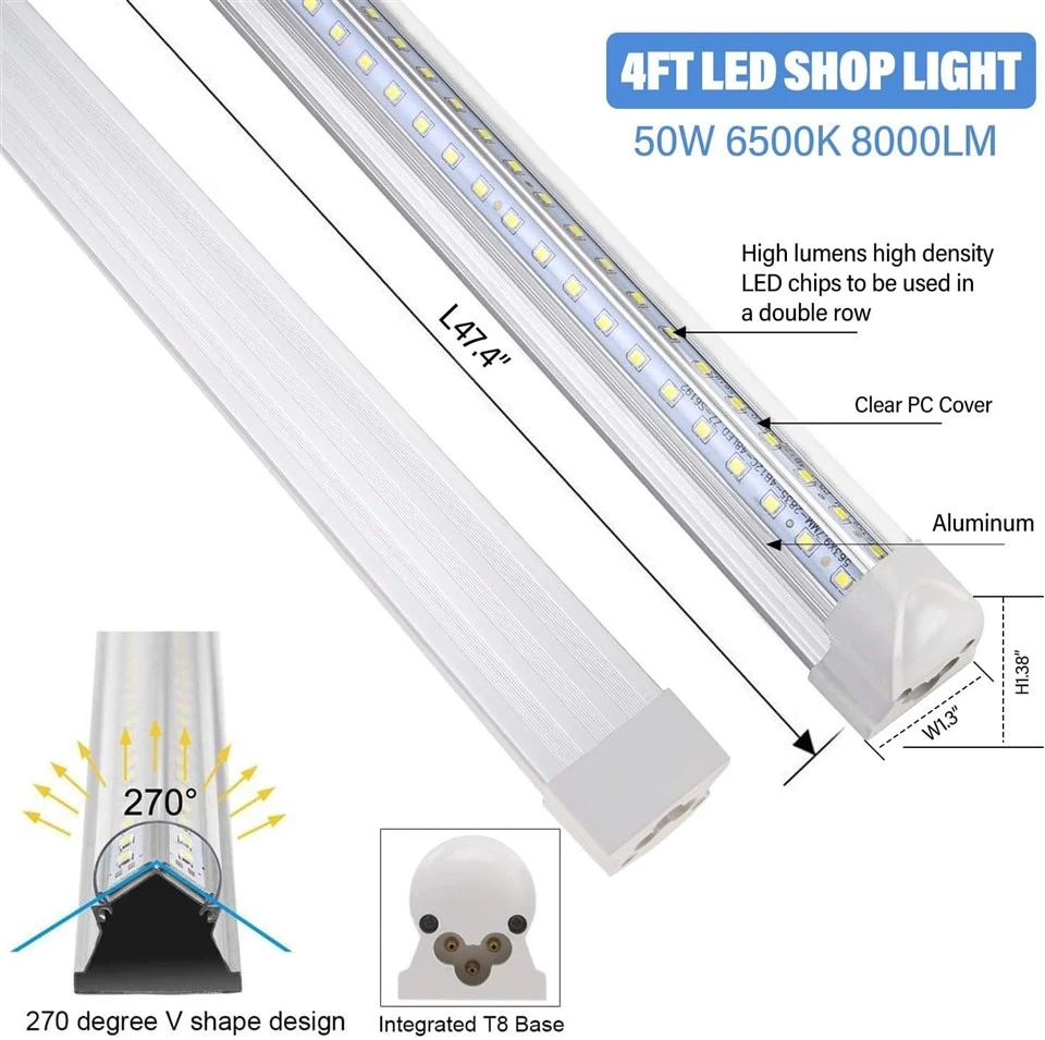 50W 6500K T8 LED Workshop Light factory