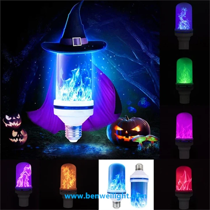 Lâmpada LED com efeito de chama