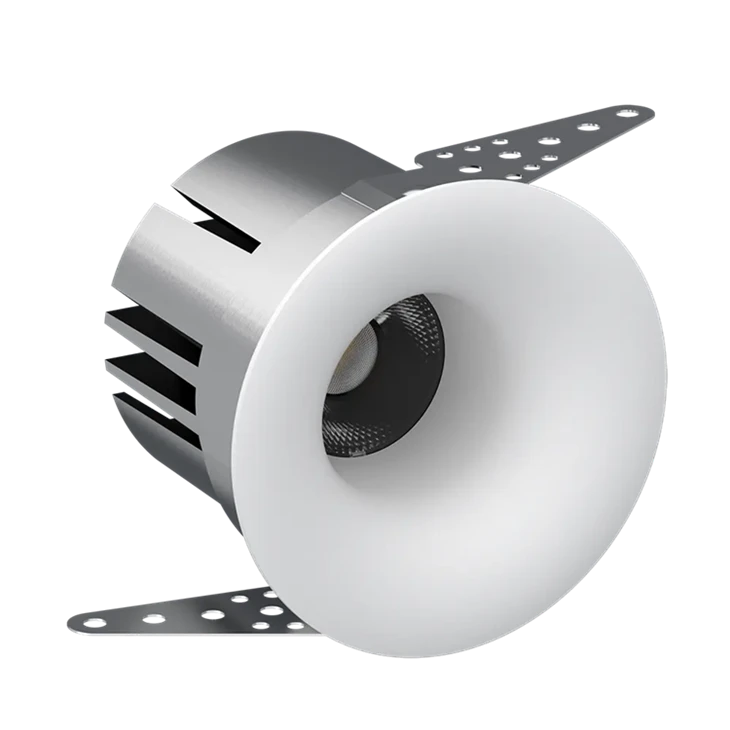 Downlight LED integral 4,5W/20W 3000K 250lm 48mm cortado-alum branco quente escovado