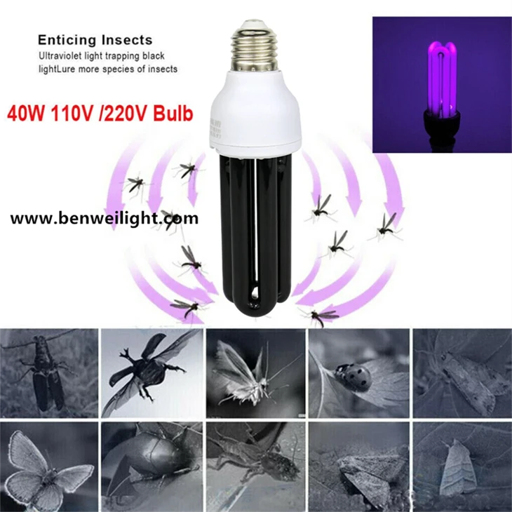 Lâmpada UV de poupança de energia 30W 220V Blacklight fluorescente ultravioleta