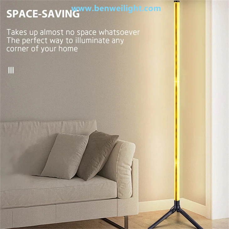 RGB Corner Floor Lamp For Bedroom & Game Room Ambient Lighting factory
