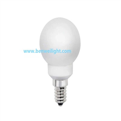 Lâmpada LED E14, luz globo G45 de 3W, regulável, equivalente a 40W, quente/branco