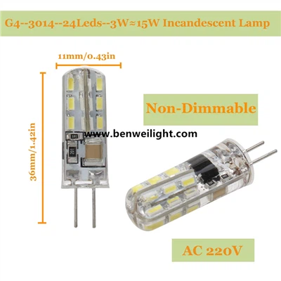 Lâmpadas de cápsula LED: G4/G9/E14, 220V/12V AC/DC