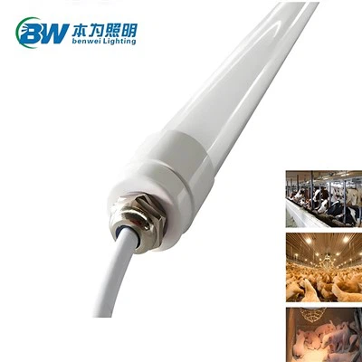 Luz tubular LED regulável para aves