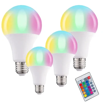 Bulbo esperto conduzido esperto de controle remoto do diodo emissor de luz da ampola 9w E27 E26 B22 do RGB