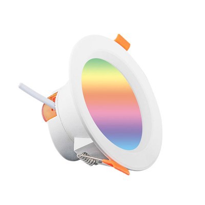 Lâmpada embutida LED inteligente RGB AC 220V luminária embutida regulável 5W/10W/15W