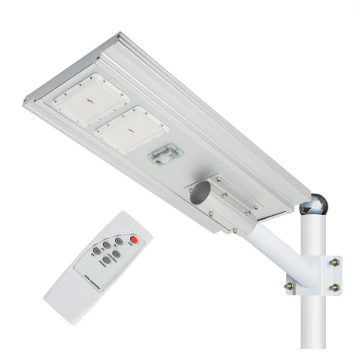 Poste de luz de painel solar com controle remoto